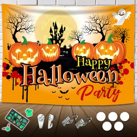 GOKEI Halloween Extra Large Tapestry, 51.2 x 59.1 inches (130 x 150 cm), Wall Hanging, Large Size, SNS Video Background, Stylish, Room Wall Decoration, Cloth Poster, Photography Background,