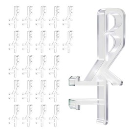 22 PCS Cidkoth Hidden Channel Valance Clips, 1-7/8 Inch Clear Plastic Blinds Clips for Valance with a Groove, Replacement Clips for Blinds Wood & Faux Wood Window Blinds