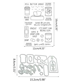 Sick Silicone Clear Stamp and Die Sets for Card Making, DIY Embossing Photo Album Decorative Craft