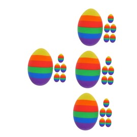 Operitacx 4sets Easter Egg Eraser Plush Ditty Paperclip Bookmark Cartoon Paper Clip Tabletop Statue Luck Leaf Bookmarks Cute Mini Animal Sculpture Fancy Paper Clip Birthday Party 6pcs*4