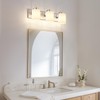 SOLFART Modern Brushed Nickel 3 Light Vanity Sconces for Bathroom,