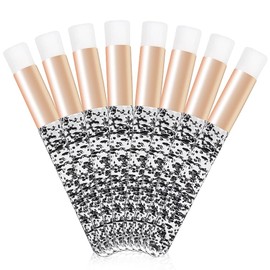 8 Pieces Lash Shampoo Brushes, Eyelash Extension Cleansing Brush Peel Off Blackhead Remover Tool Nose Pore Deep Cleaning Brush Cosmetic Lash Cleanser Facial Cleansing Brushes(black)