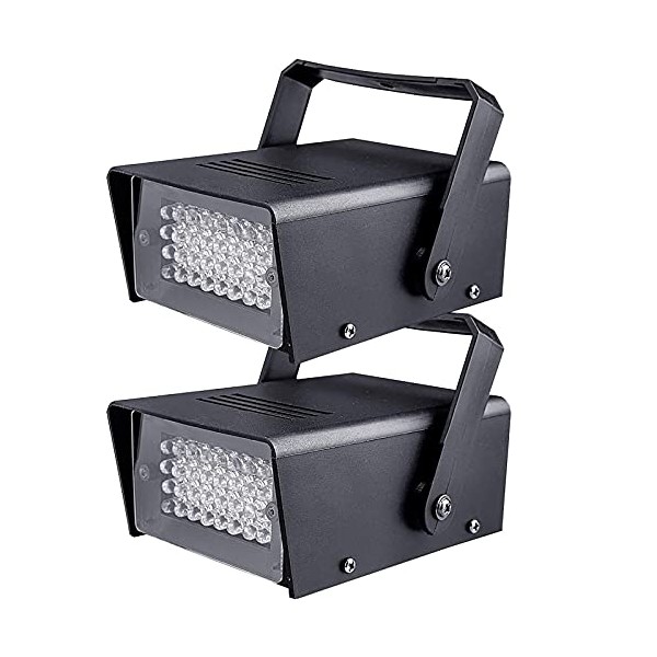 2 Pack Led Strobe Lights for Parties, White Color Super