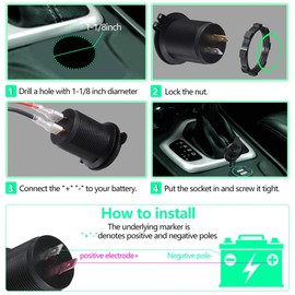 Thlevel 2 Stücke Auto USB Ladegerät KFZ Steckdose 5V 4.2A Schnellladung mit LED Anzeige wasserdichte und Staubdicht für 12V bis 24V Fahrzeuge Boot Motorrad SUV Bus LKW Wohnwagen Marine Grün