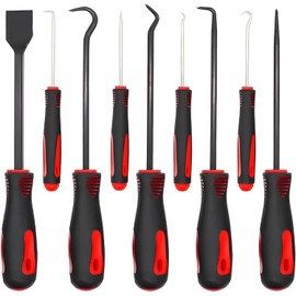 KEWAYO 9 Pieces Precision Hook and Pick Kit Hose Seal Removal Auto Electronics Maintenance Tools