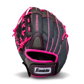 Franklin Sports Girls Softball Glove - Women's Windmill Fastpitch + Slowpitch Softball Glove - Pink Mitt - Left Hand Throw Adult + Youth - 12"