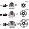 HINZIC 12 Pack Large/Medium/Small(10/8/6mm) Hearing Aids Domes, Silicone Hearing aids