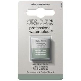 Winsor & Newton 0101427 Professional Watercolour - Mineral Grey, 1/2 Bowl - Watercolour Paint, Vivid Colours in Artist Quality, High Colour Brilliance and Luminosity, Non-fading