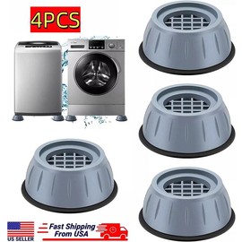 4PCS Anti-Vibration Washing Machine Support Anti-Slip Rubber Feet Base Pads Mat US