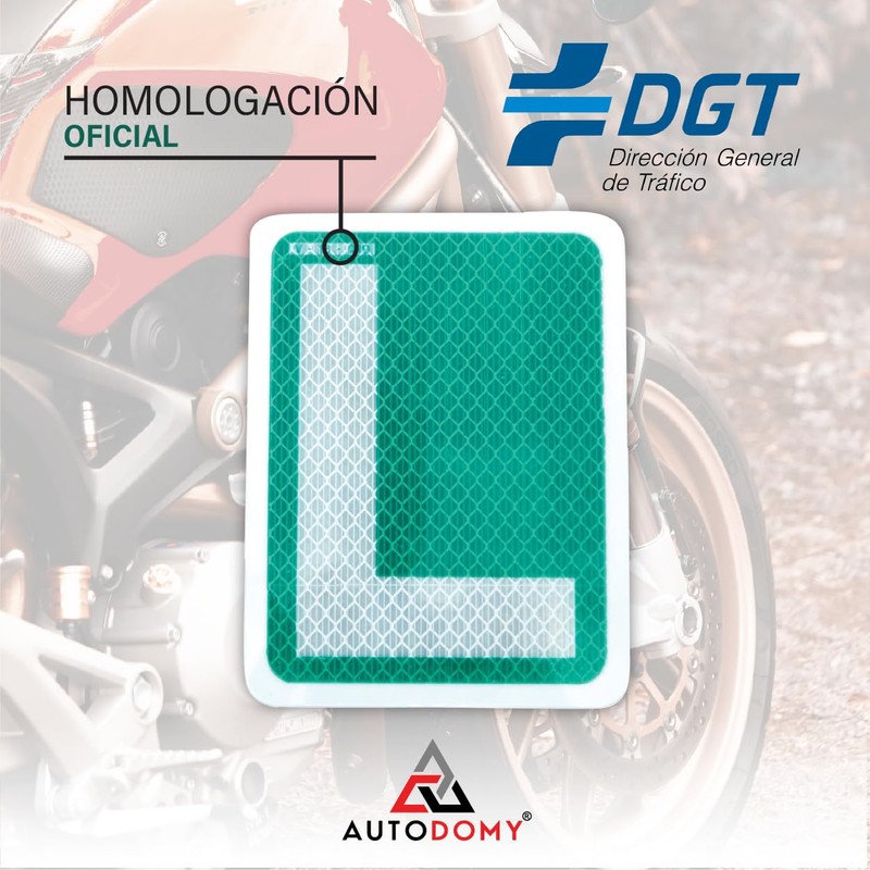 Autodomy Motorcycle Moped Reflective L Shield