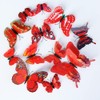 CL-Link 24PCS 3D Butterfly Wall Decals Red Double Layer Butterflies