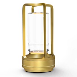 Portable Cordless Table Lamp, Lumisom Crystal Lantern Lamp, Portable Rechargeable Table Lamp Cordless, 3 Color Stepless Dimming Touch, 4000mAh Table Light for Indoor Outdoor (Black)