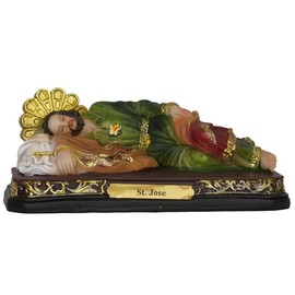 Cannan St. Jose 5" San Jose Dormido Fuente de Consuelo y Esperanza para Aquellos que Enfrentan Dificultades Resin Religious Figure St. Sleeping Joseph