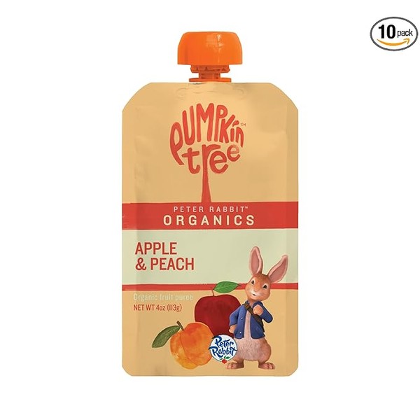 Pumpkin Tree Peter Rabbit Organics Apple and Peach, Fruit Snack