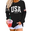 Dressmine Womens USA Sweatshirt Long Sleeve 4Th Of July 1776