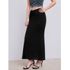 CIDER High Waist Skirts for Women - Solid Fishtail Ruched