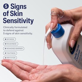 Limpiador facial de Cetaphil, limpiador facial diario para pieles sensibles, combinación con piel grasa, 20 onzas, espuma suave, sin jabón, hipoalergé