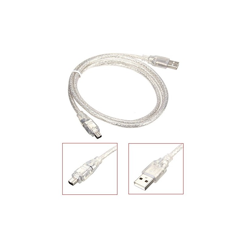 USB Male to IEEE 1394 4Pin Male iLink Mini DV