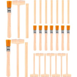 CHAOTEMAI Toy from 3 Years 27 Pieces Excavation Set Wooden Toy Children's Workbench Excavation Set for Children Archaeological Rock Geography Set Dinosaur Chisel Hammer Learning Toy