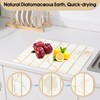 Sofort Stone Drying Mat for Kitchen Counter, Water-Absorbent Collapsible Dish
