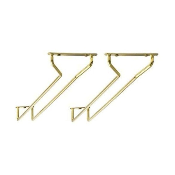 Great Credentials Set of 2-10-Inch Long Wine Glass Hanging Rack,