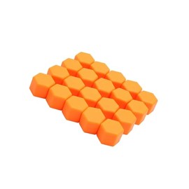 Motoforti 20pcs Orange 19mm Car Wheel Nut Lug Hub Cover Cap Dust Protector Long-lasting