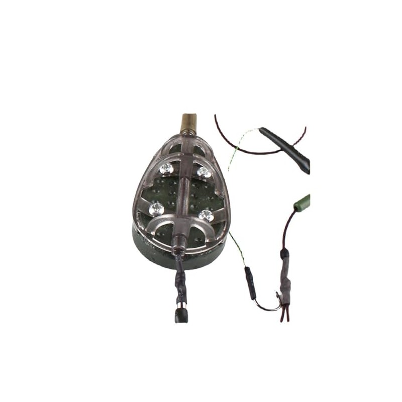 FOLANDO Professional European Carp Fishing Rig with 80g Feeder &