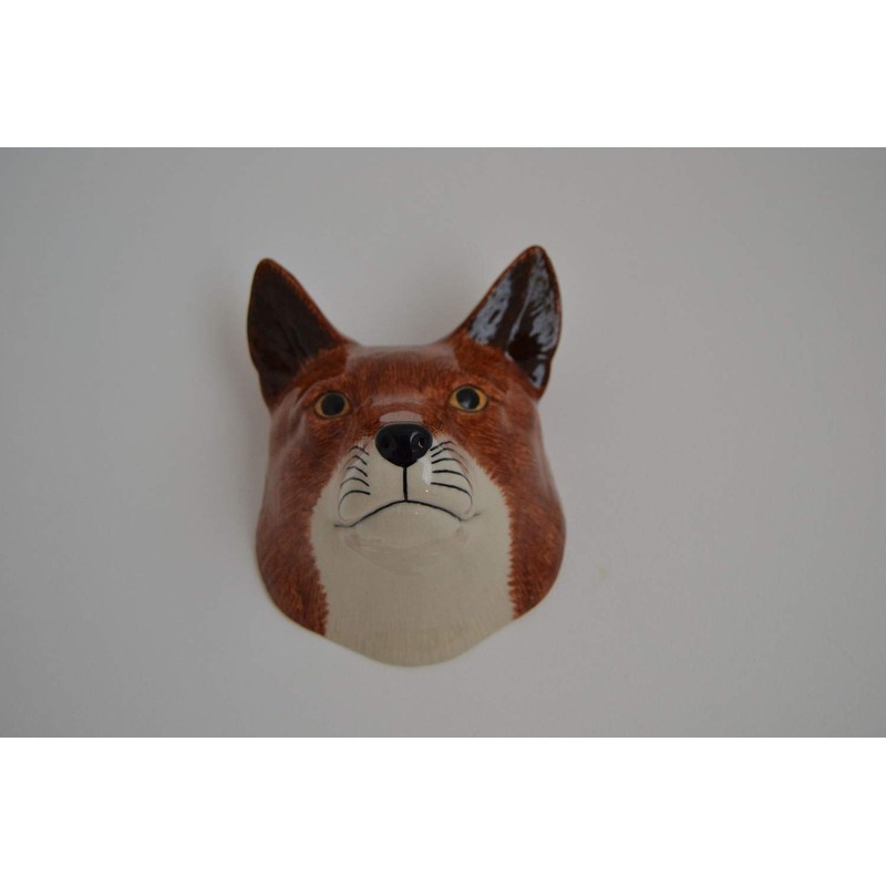 Quail Ceramics Fox Head Wall Vase