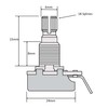 A500K log guitar potentiometer 24mm diameter 15mm shaft tone volume