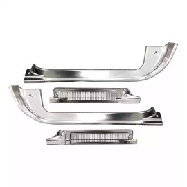 Unbranded 1977-80 Door Sill Plate Kit - Aluminum 4pc Set for Chevy, GMC Truck