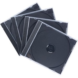 10 Pack 10.4mm Standard Clear CD Jewel Case,Single Disc Holder with Inserts Clips,Stylish and Functional CD Storage Boxes.