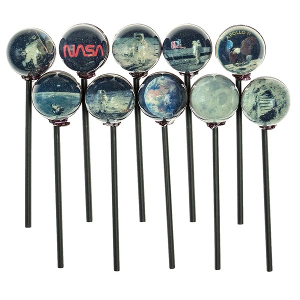 NASA Apollo 11 Moon Landing Universe Galaxy Lollipops Gift Package (10 Pieces), Handcrafted in USA