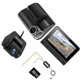 AIXXCUVQ Car Dash Cam Front Rear Dash Camera 4K/1080P Dash Cam Car DVR Recorder 170° Wide Angle WDR Nig-ht Vis-ion Loop Recording