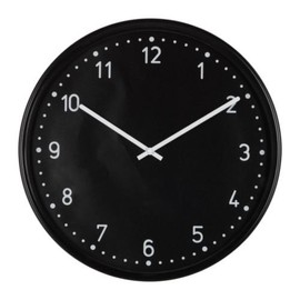 Ikea BONDIS Plastic Abstract Wall Clock (Black, 38 cm)