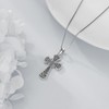 YAFEINI Cross Necklace S925 Sterling Silver Abalone Shell Tree of