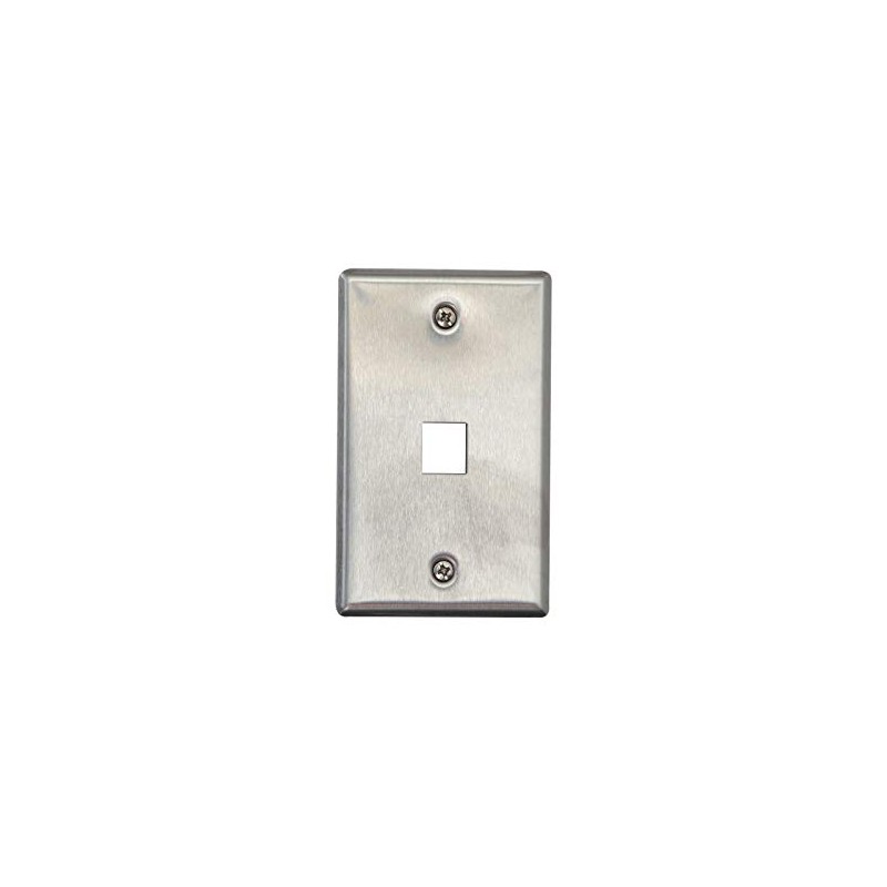 Networx Keystone Wall Plates (1 PORT, STAINLESS STEEL)