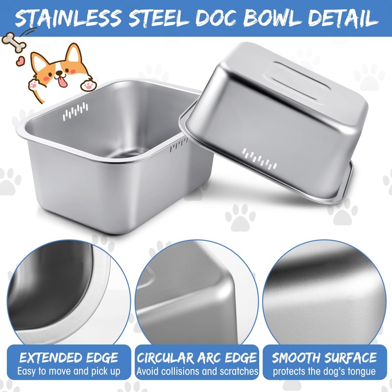 Reallnaive 2 Pack 2.6 Gallons Stainless Steel Basin Large Washing