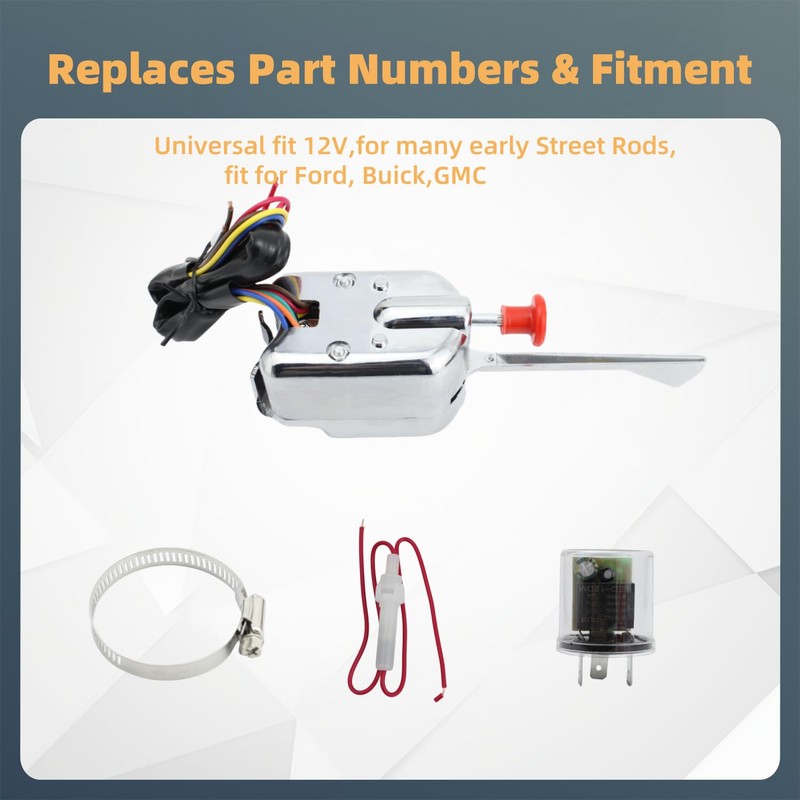 Narcilors Universal Turn Signal Switch 12V 7 Wires with Mounting