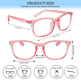 Hisxierng Blue Light Glasses for Woman Pink Blue Light Blocking Glasses for Women Teen Girls Men Anti-UV Eyestrain Glasses Computer Glasses Women Blue Light Blocking Fashion Glasses