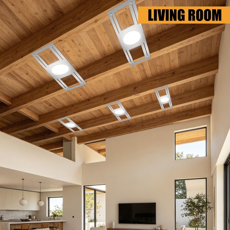 YXJSTO 24Pack Steel New Construction Mounting Plate, Recessed Light Housing