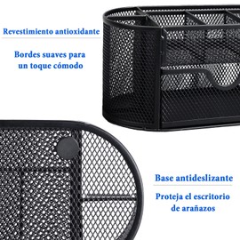 Organizador de Escritorio,Organizador de Escritorio de Malla con 8 Compartimentos y 1 Cajón,Organizador de Accesorios de Escritorio,para Titular de la Pluma para el Hogar,Oficina,Escuelas