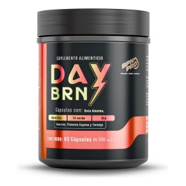 Termogénico | L-Carnitina, CLA, Guaraná, Té Verde, Magnesio, Zinc, Jengibre, Toronja, Beta Alanina | Energía Diaria, Apoyo Metabólico, Entrenamiento, Quemador De Grasa | DAY BRN BPN PRO 60 Cápsulas