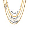 MILAKOO Stainless Steel Necklace Set Women Men Snake Chain Herringbone