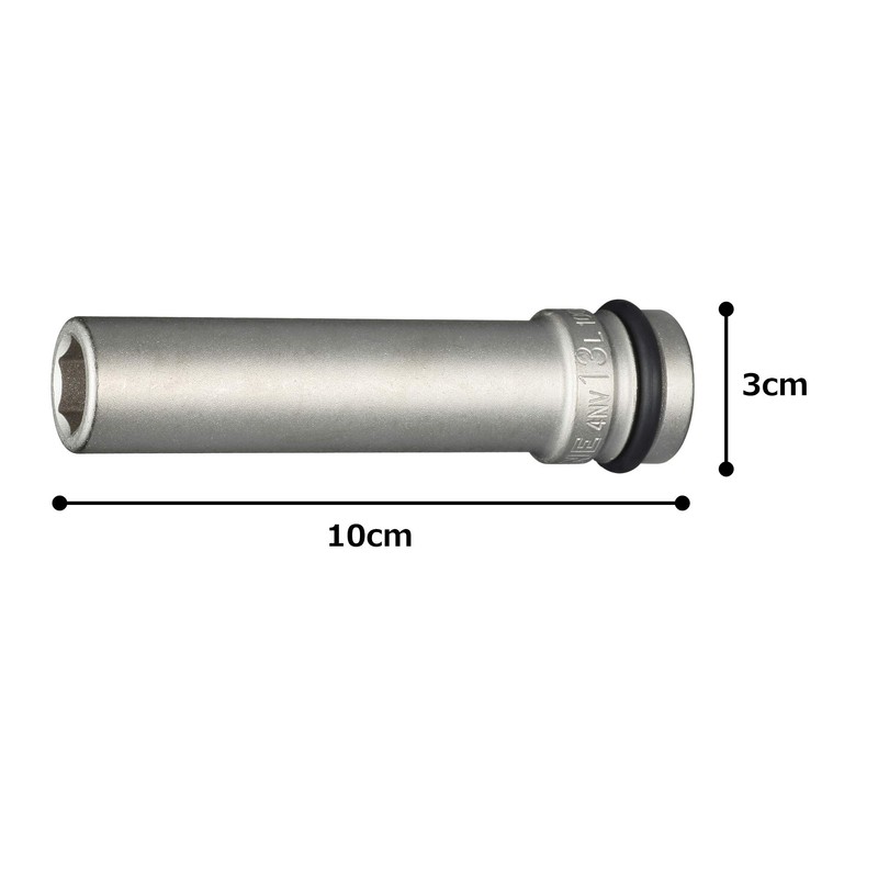 TONE 4NV-13L100 Ultra Long Socket for Impacts, 0.5 inch (12.7
