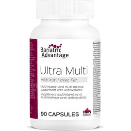 Bariatric Advantage - Ultra Multi Formula with Iron - Bariatric Multivitamin and Multimineral Supplement with Antioxidants - 90 Capsules