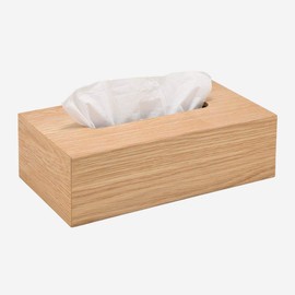 KEYUCA Cluster Tissue Box (Natural/Wooden), Stylish, Wood Grain Tissue, Tissue Case, Tissue Cover, Interior, Scandinavian