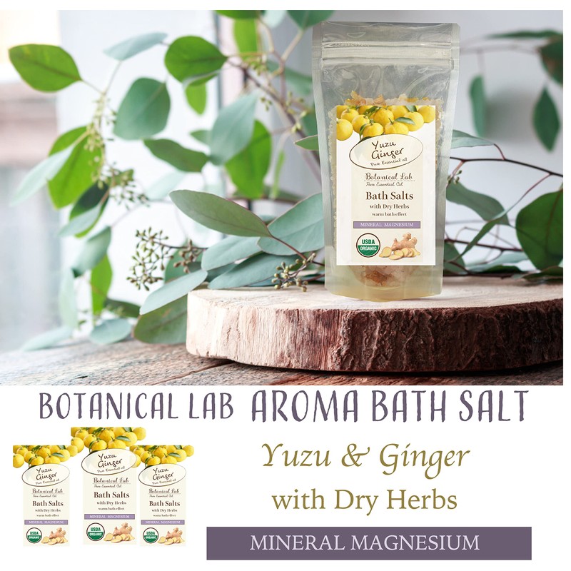 Bath Salt, Magnesium, Aroma Bath Salt, Yuzu, Ginger, Hot Bath,