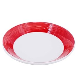 Uniware 12-Piece Soup Plate Set, 8.3" (21cm), Dishwasher Safe, Made in Italy (Red)