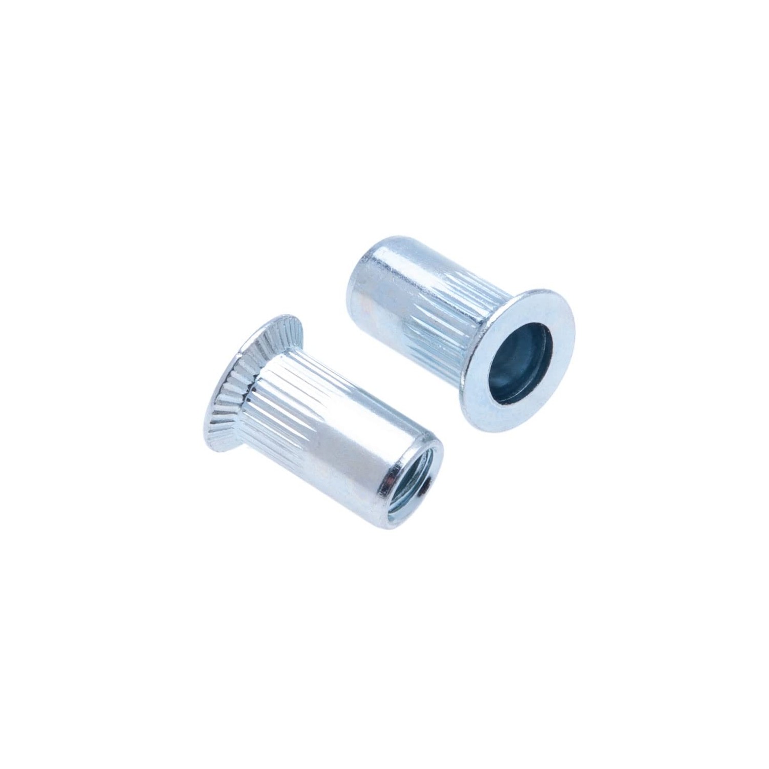 M8 Blind Rivet Nuts, Countersunk Head, Grooved Round Body, Open-ended ...