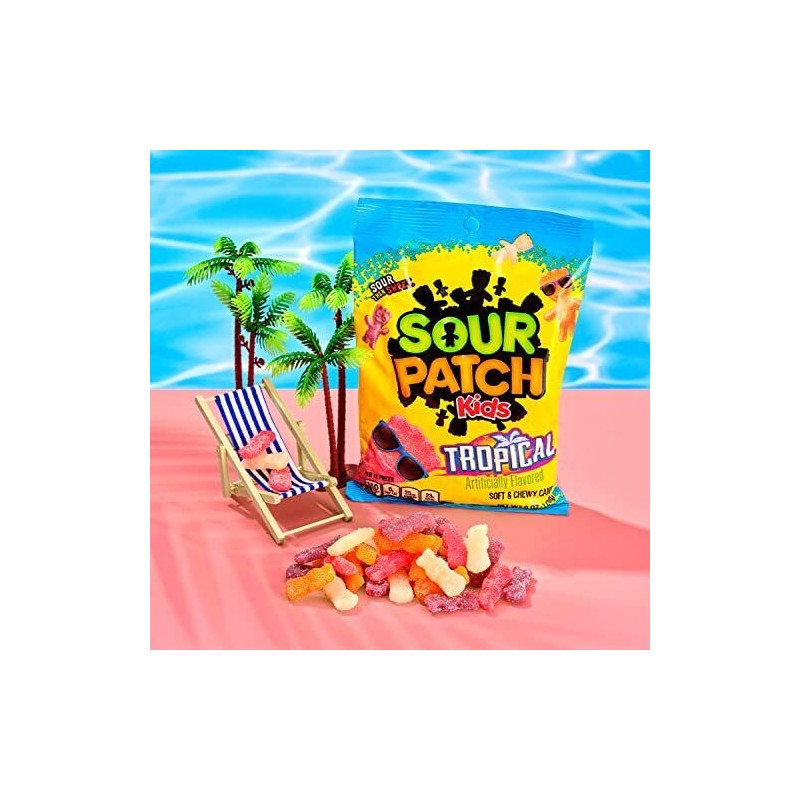 SOUR PATCH KIDS Tropical Soft & Chewy Candy 8 oz